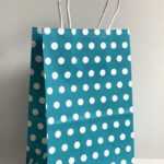 Cadeautasje polkadot aquablauw