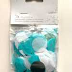 confetti blauw wit