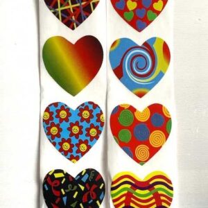 Stickers gekleurde hartjes