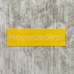 Sticker Hieperdepiep Geel