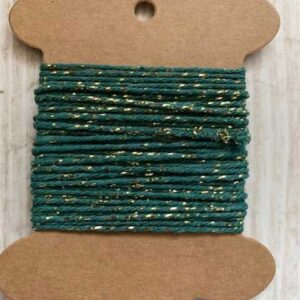Touw groen met gouddraad