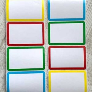 Adresetiketten kleur multi
