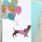 wenskaart happy birthday teckel