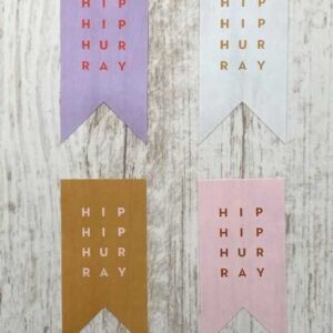Sticker Flag Hip Hip Hurray