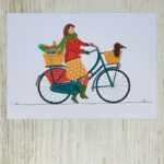 ansichtkaart fietsje