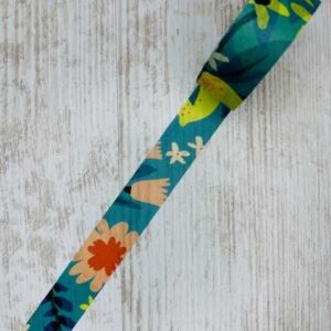 Masking tape Bloemen aqua