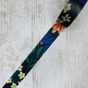 Masking tape Bloemen zwart