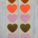 sticker gekleurde hartjes