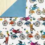 Inpakpapier regenboog pietjes op fiets | 50X200cm