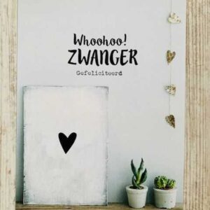 Ansichtkaart Whoohoo zwanger