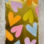 Cadeauzakje Big hearts gold