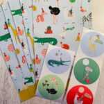 Voordeelset 5 Happy birthday zakjes en stickers