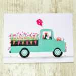 Ansichtkaart Flower Chicka