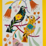 Ansichtkaart Twee vrolijke vogels