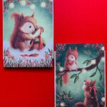 Kerstkaarten set Eekhoorntjes
