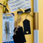 Kerst inpakset zwart, wit en goud