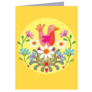 Wenskaart Vrolijke Vogel