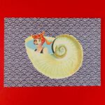 Ansichtkaart Als een vis in het water