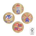 Sticker Holland goud