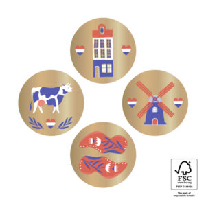 Sticker Holland goud