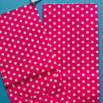 Blokbodemzakje roze witte stippen sticker