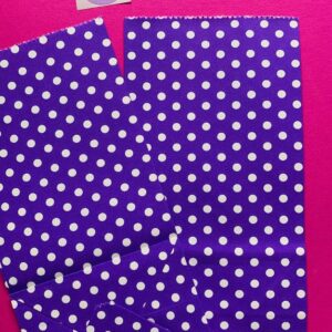 Blokbodemzakje paars witte stippen sticker