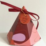 Cadeaudoosje Piramide bordeaux rood