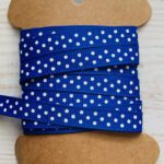 Cadeaulint kobaltblauw witte stip