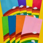 Set blokbodemzakjes regenboog