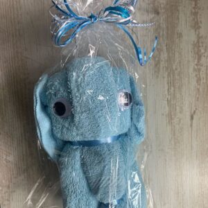 Olifant gemaakt van handdoeken - blauw