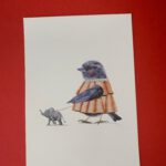 Ansichtkaart Lokkedue Olifant aan touwtje voorzijde