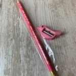 potlood met puntenslijper roze