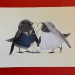 Vogel bruiloft van Lokkedue