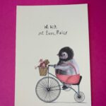 Ansichtkaart Lokkedue vogel vriendschap