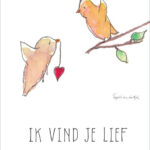 Ansichtkaart ik vind je lief