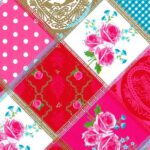 inpakpapier ruit roze wit blauw