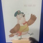 Kaarthouder vogel bruin