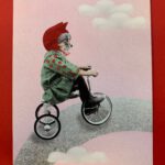 Ansichtkaart krazy kittens driewieler