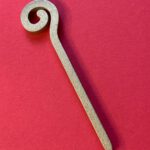 Houten staf decoratiehanger