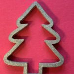 Houten kerstboom hanger