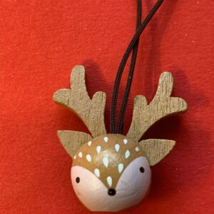 Houten rendier gelukshanger