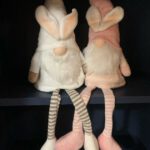 Gnomes Roze en Wit bunny 34 cm