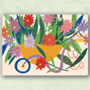 Ansichtkaart Vrolijke Bloemen