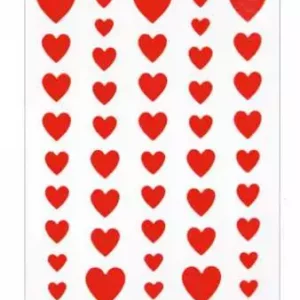 Sticker hart rood op vel