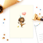 Ansichtkaart Leeuw is jarig