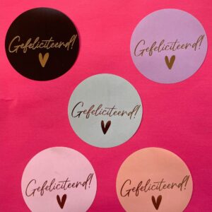 Stickers Gefeliciteerd rond