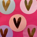 stickers golden hearts