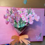 Pop up kaart Pink Flowers