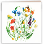 Vierkante kaart Bloemenveld