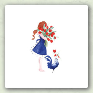 Vierkante kaart Tulpen voor U